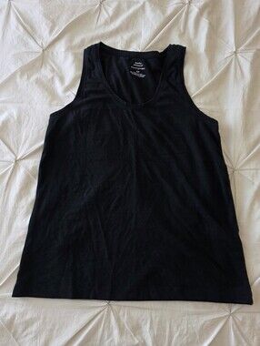 Banana Republic Timeless Black Tank Top Sleeveless Stretch Modal